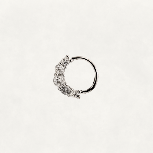Big Pavé Hoop - Silver