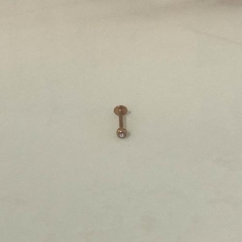 Rose-Gold Gem Labret - 16GA