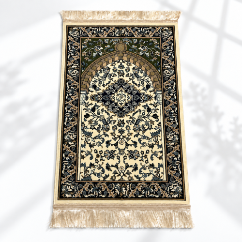سجادة الروضة الشريفة والمحراب (اللون الكحلي والزيتي )