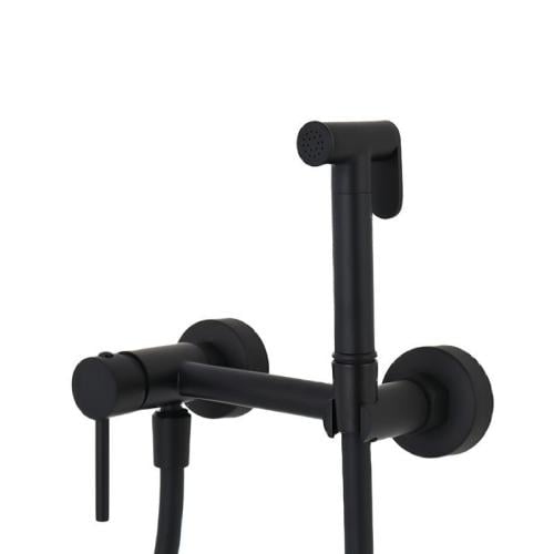 شطاف جداري مع الخلاط - بيروجيا اسود مطفي