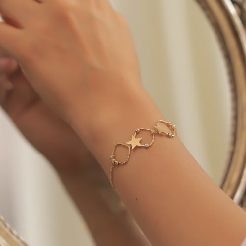 اسوارة ذهب عيار 18 بوزن 3.42 جرام - اسوارة هامه