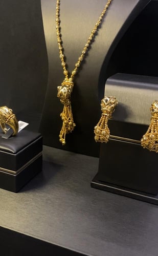 نص طقم الفهد عيار 21 وزن 53.76 جرام