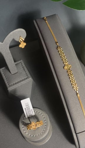 طقم ذهب عيار 21