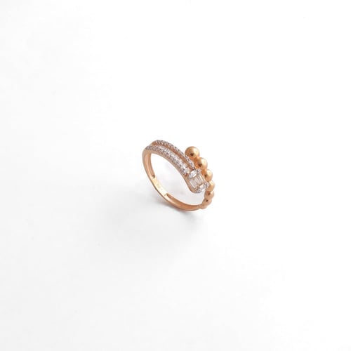 خاتم ذهب عيار 18 بوزن 1.97 جرام - خاتم ارين