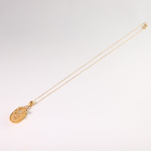 سلسال وتعليقة ذهب فخمة عيار 18 بوزن 2.8 جرام - سلس...