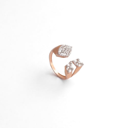 خاتم ذهب فخم عيار 18 بوزن 3.25 جرام - خاتم الهيام