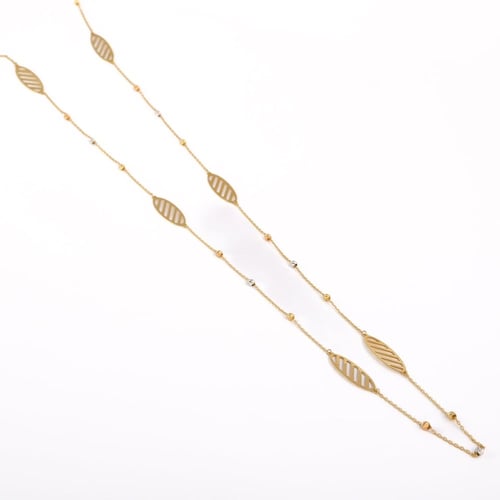 سلسال ذهب طويل عيار 18 بوزن 5.41 جرام - سلسال الجو...