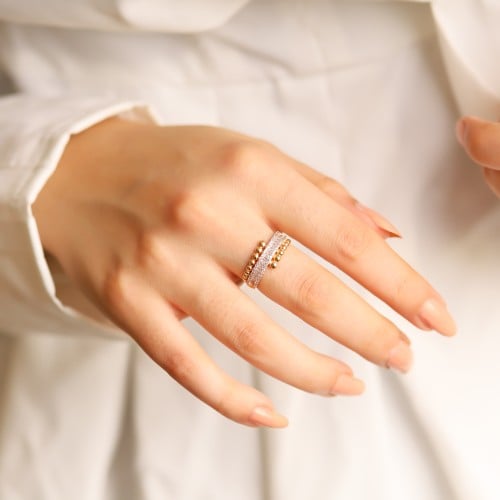 خاتم ذهب عيار 18 بوزن 2 جرام تقريبا - خاتم نجديه