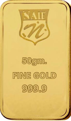 سبيكة 50 غرام عيار 24 ذهب صافي