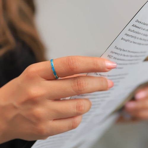 خاتم ذهب نسائي عيار 18 بوزن 2 جرام - خاتم السديم