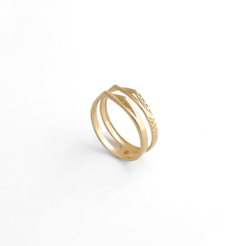 خاتم ذهب عيار 18 بوزن 1.98 جرام - خاتم المزنه