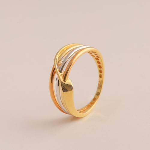 خاتم ذهب ناعم عيار 18 بوزن 2.29 جرام - خاتم الرفيع...