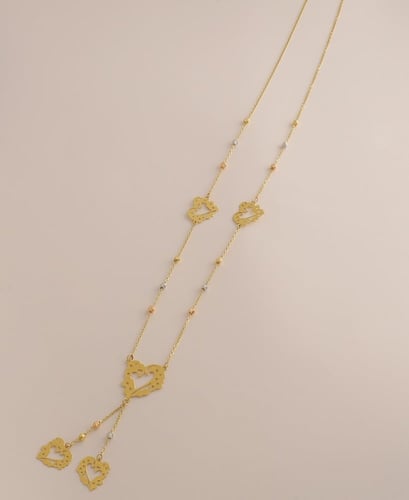 سلسال قلب ذهب عيار 18 بوزن 6.16 جرام - سلسال فايا