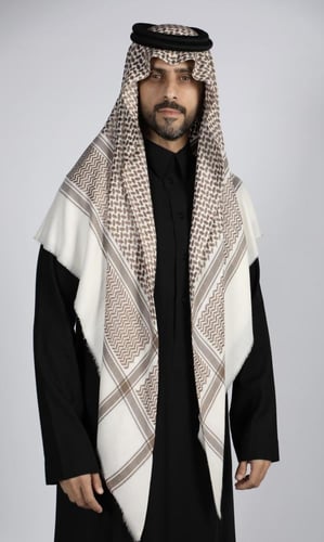 شماغ سوبر ترمه كشميري ماركة بشتي لون رصاصي