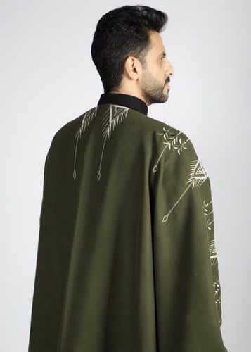 جبة الباحة - لون زيتي