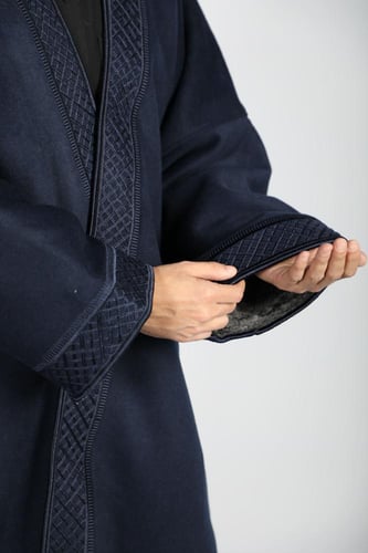 فروة شتوية رجالية كحلي - فروة ليوا