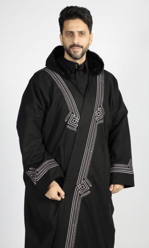 فروة شتوية رجالية اسود - فروة سحايب