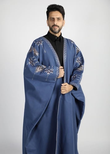 جبة الباحة - لون ازرق