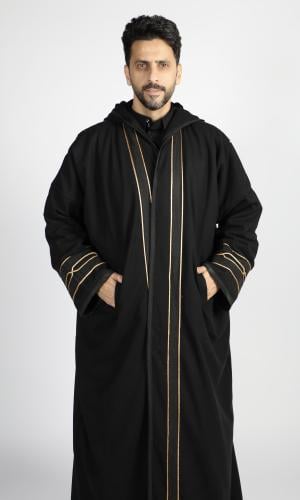 فروة شتوية رجالية اسود - فروة سما