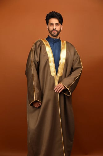 فروه رجاليه شتوية - فروة البشت لون بني