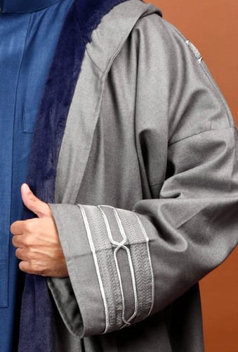 فروة شتوية رجالية رصاصي - فروة سما