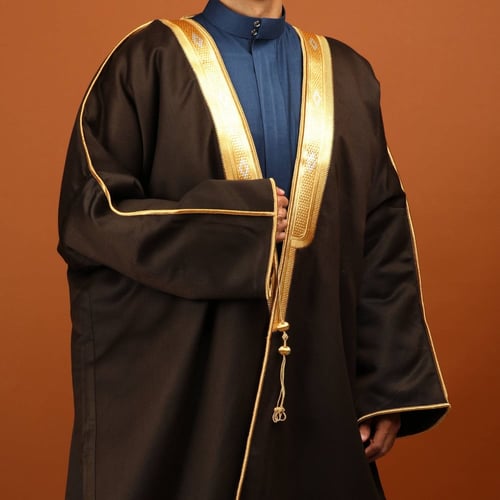 فروه شتوية رجاليه - فروة البشت لون عودي