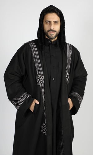 فروة شتوية رجالية اسود - فروة سحايب