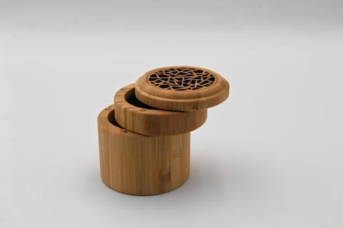 مبخرة السيارة والمكتب لون خشبي + 10 لفائف عود مارو...