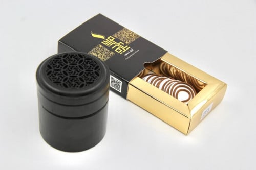 مبخرة السيارة والمكتب لون اسود + 10 لفائف عود مارو...