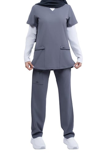 سكراب كويني نسائي رصاصي غامق