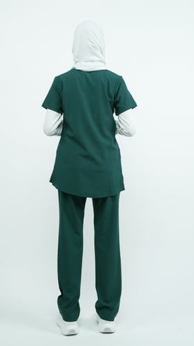 سكراب كويني نسائي أخضر غامق