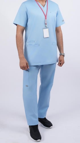 سكرب الفاخر رجالي أزرق فاتح (سماوي)