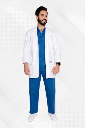 لاب كوت الفاخر رجالي أبيض