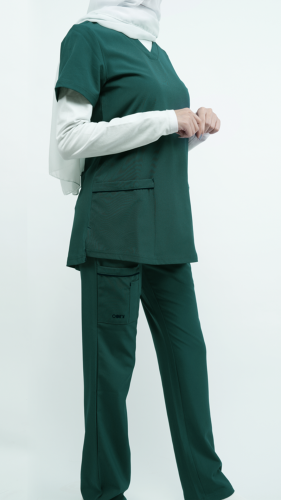 سكراب كويني نسائي أخضر غامق