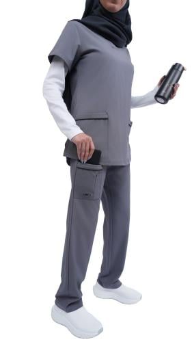 سكراب كويني نسائي رصاصي غامق