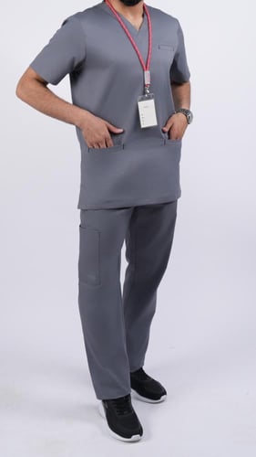 سكرب الفاخر رجالي رصاصي غامق