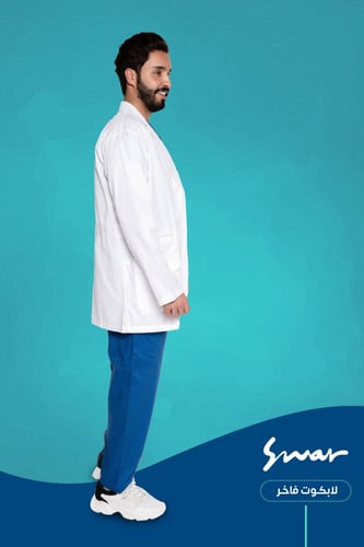 لاب كوت الفاخر رجالي أبيض