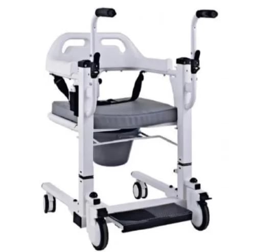 Advanced Electric Split-Seat Patient Lift & Transfer Wheelchair (Commode & Shower Chair) - Multiple Sizes Available