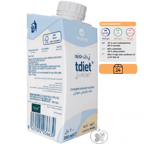 تي دايت جونيور - 200مل من فيجينات