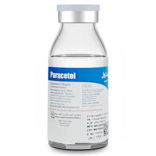 باراسيتول باراسيتامول 10 ملجم محلول وريدي 100 مل
