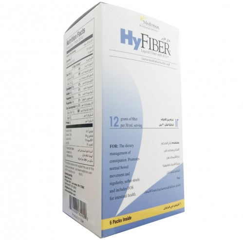 هاي فايبر 6 أكياس ألياف ذائبة مع فركتو أوليجو سكري...
