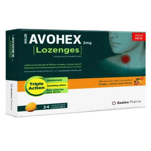 Avohex 2 mg Throat Lozenges – Ginger, Lemon & Hone...