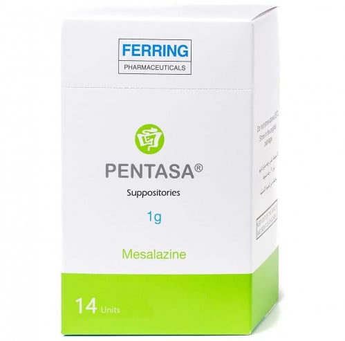 بنتاسا تحاميل شرجية 1 جم - 14 تحميلة