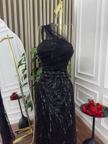 فستان تل تطريز خرز 32