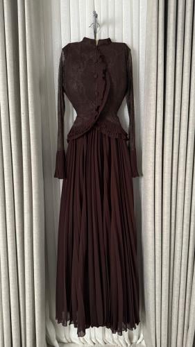 فستان جورجت دانتيل R90