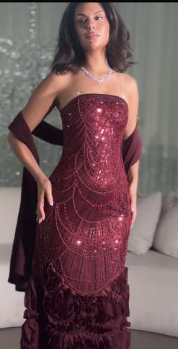 فستان تل تطريز 25