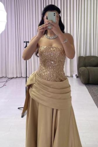 فستان تفته مع تطريز 211