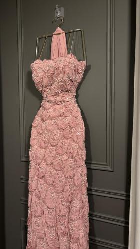 فستان تطريز مع وشاح E927