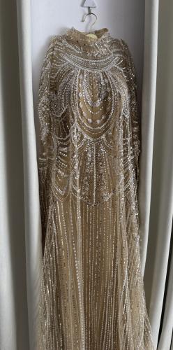 فستان تل تطريز خرز 52