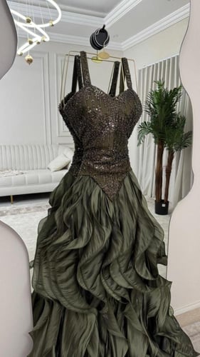 فستان فخم تطريز يدوي T74